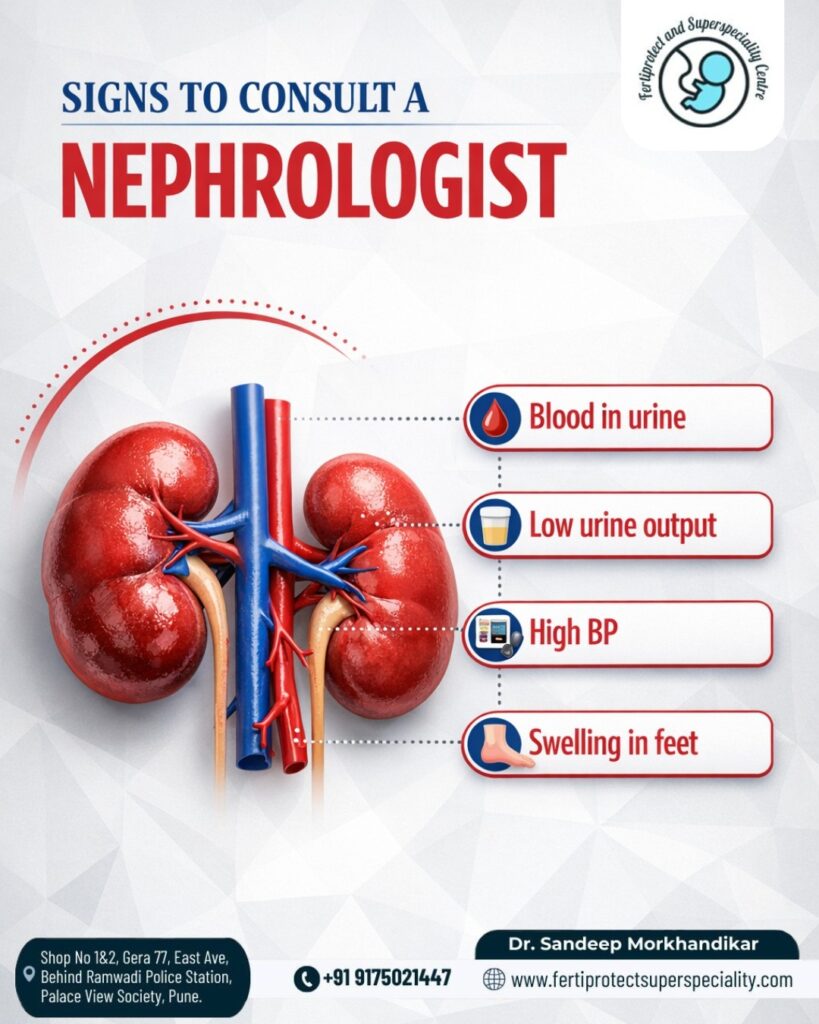 Sign to consult nephrologist
