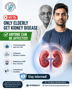Kidney disease awareness with Dr. Sandeep Morkhandikar at a Nephrology clinic in Pune.