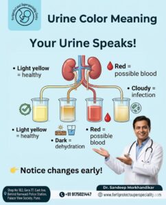 Urine color guide explaining health signs.