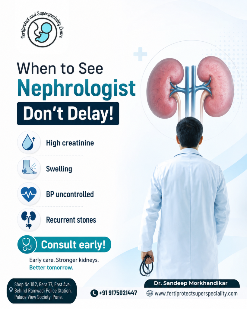 Warning signs to see Dr. Sandeep Morkhandikar, Best Nephrologist in Pune.