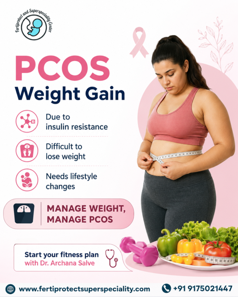 Woman measuring waist to manage PCOS-related weight gain.