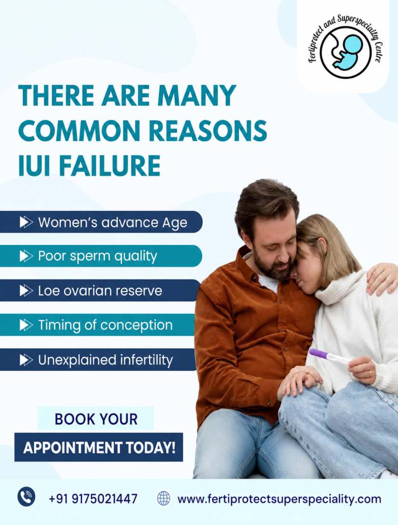 Couple discussing fertility concerns and IUI treatment with a pregnancy test.