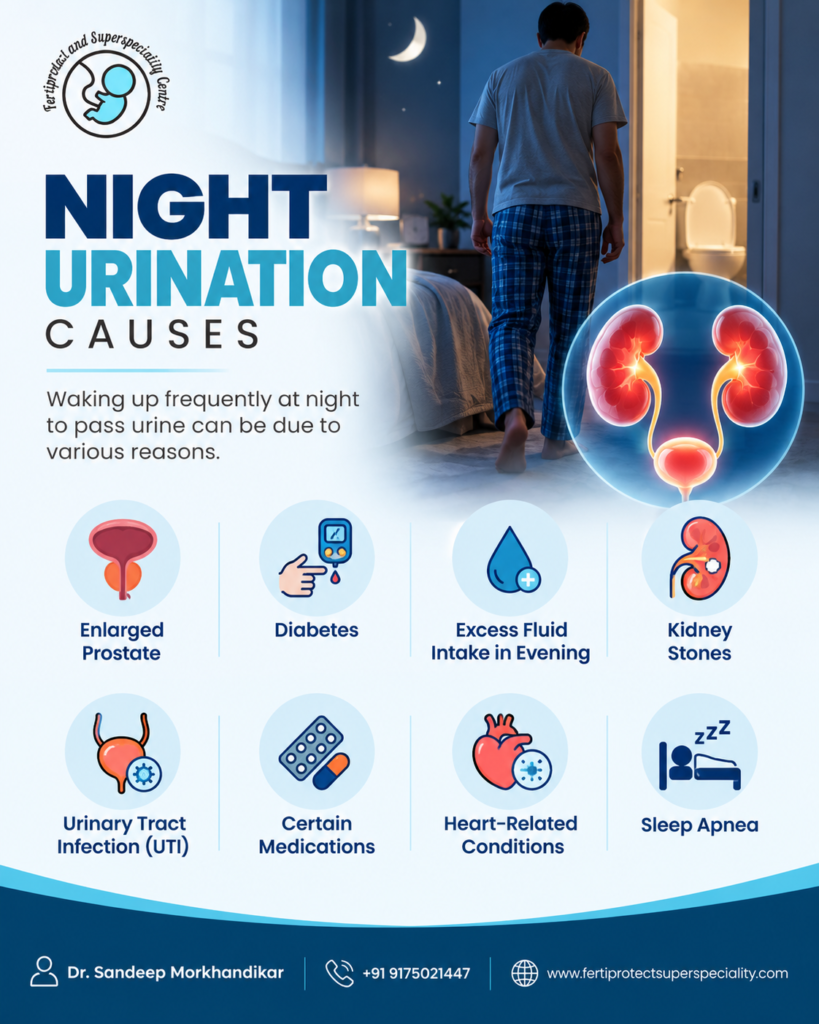 Night urination causes awareness